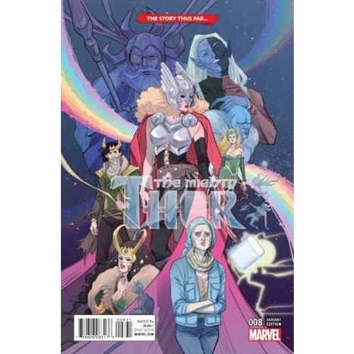 MIGHTY THOR (2015) # 8 SAUVAGE THE STORY THUS FAR VARIANT
