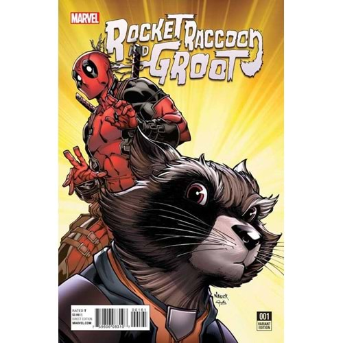 ROCKET RACCOON AND GROOT # 1 1:10 NAUCK DEADPOOL VARIANT