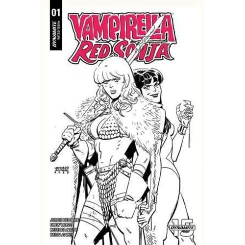 VAMPIRELLA RED SONJA # 1 1:40 ROMERO & BELLAIRE BLACK&WHITE