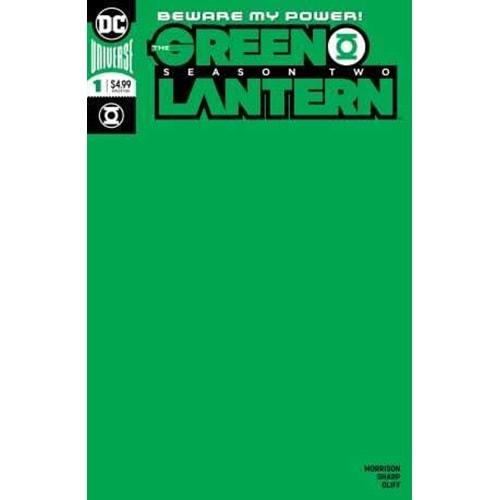 GREEN LANTERN SEASON TWO # 1 GREEN BLANK VARIANT