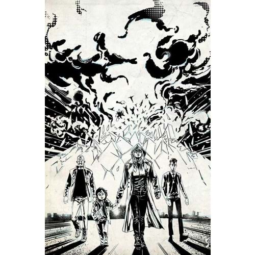 CROSSOVER # 6 COVER G 1:25 SHAW BLACK&WHITE VIRGIN VARIANT