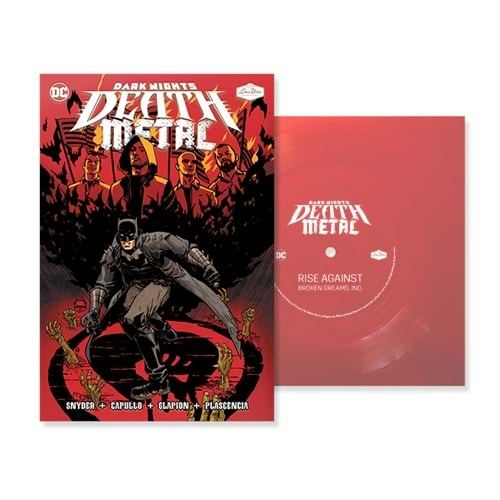 DARK NIGHTS DEATH METAL # 1 SOUNDTRACK SPEC ED RISE AGAINST WITH FLEXI SINGLE BROKEN DREAMS INC