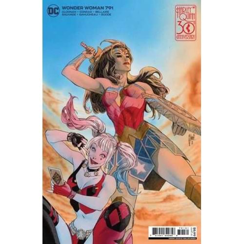 WONDER WOMAN # 791 COVER C GUILLEM MARCH HARLEY QUINN 30TH ANNIVERSARY CARD STOCK VARIANT