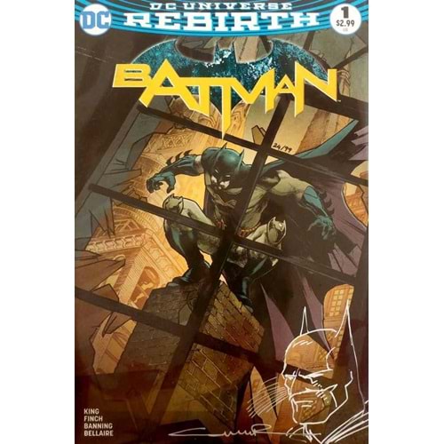 BATMAN (2016) # 1 PARALEL EVREN EXCLUSIVE YILDIRAY ÇINAR VARIANT SKETCHLİ 99 LİMİTLİ SERTİFİKALI