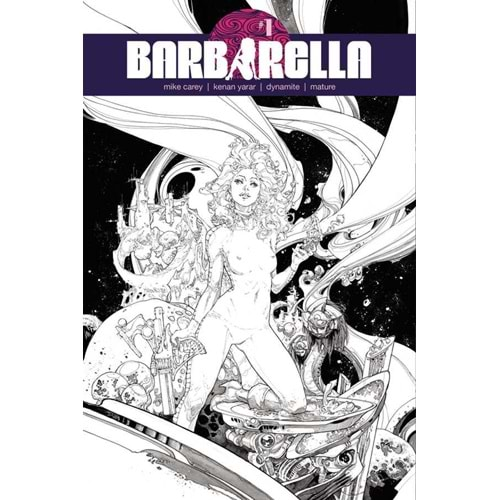 BARBARELLA (2017) # 1 COVER M 1:40 ROCAFORT BLACK AND WHITE VARIANT