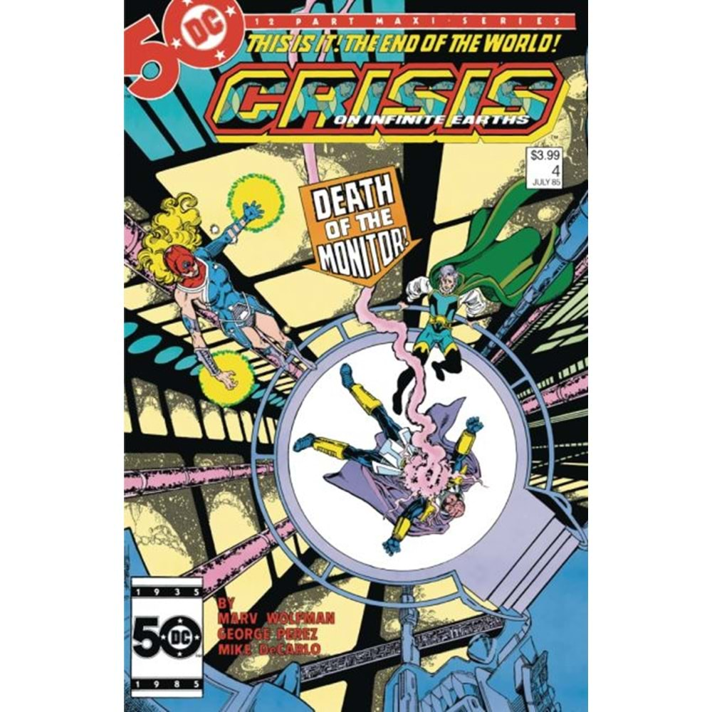 CRISIS ON INFINITE EARTHS # 4 (OF 12) FACSIMILE EDITION COVER A GEORGE PEREZ