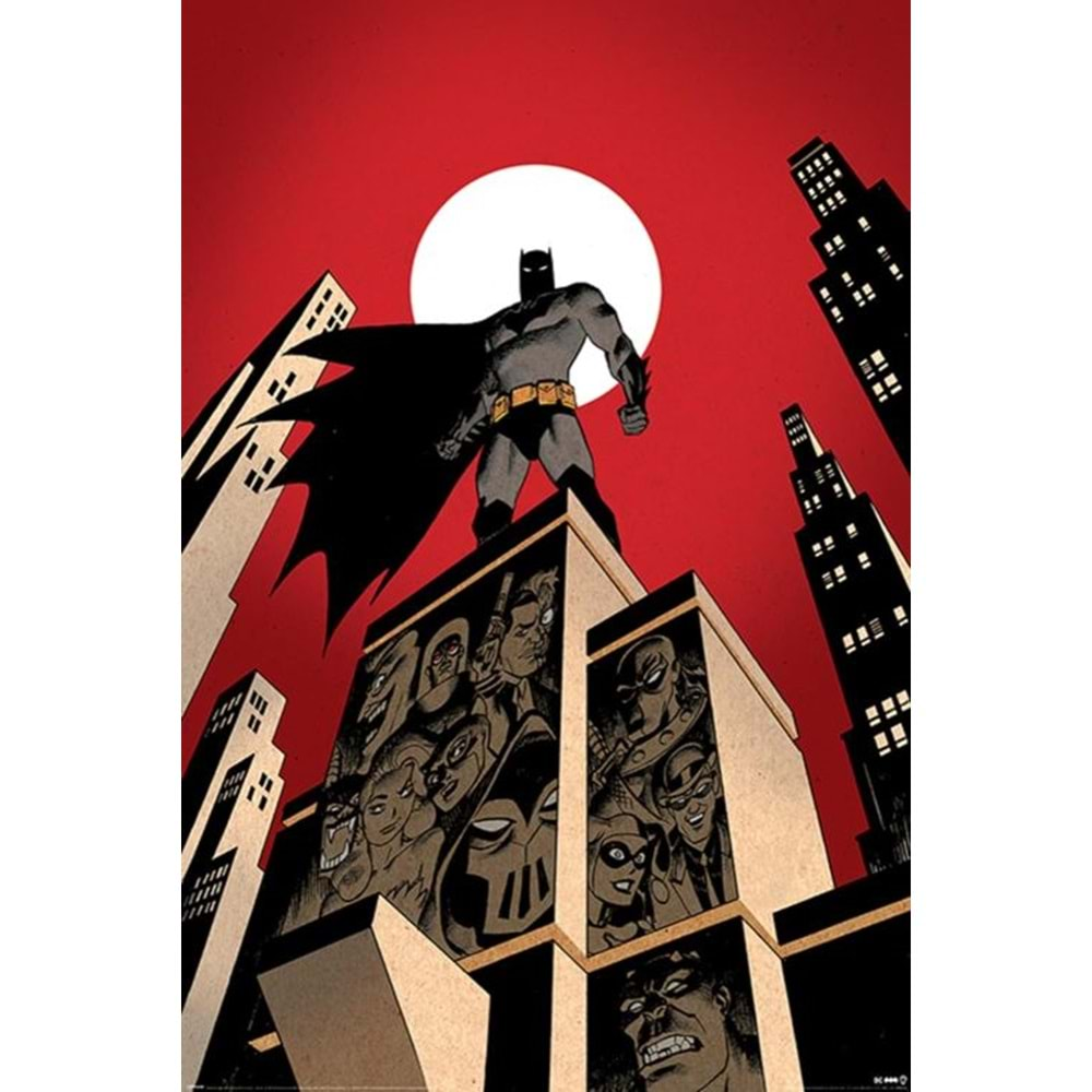 BATMAN VILLAIN SKYLINE POSTER