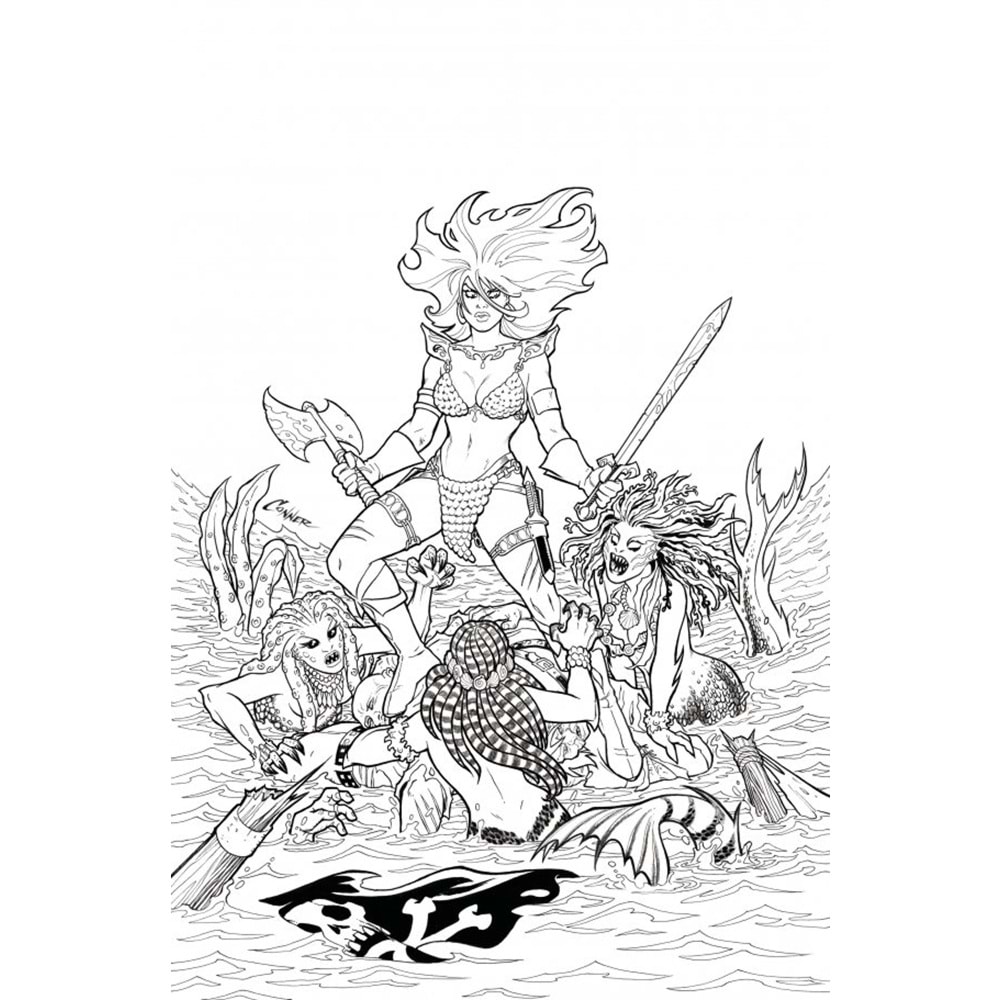 INVINCIBLE RED SONJA # 1 1:40 CONNER LINE ART VIRGIN VARIANT