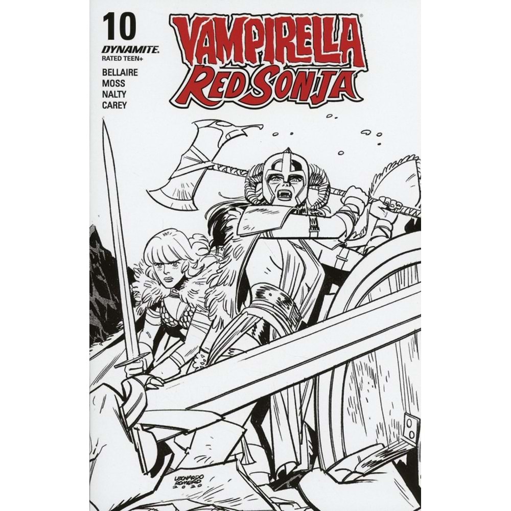 VAMPIRELLA RED SONJA # 10 1:40 ROMERO BLACK&WHITE