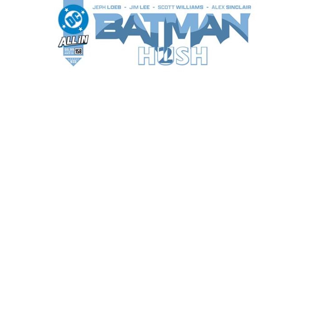 BATMAN (2016) # 158 COVER H BLANK VARIANT