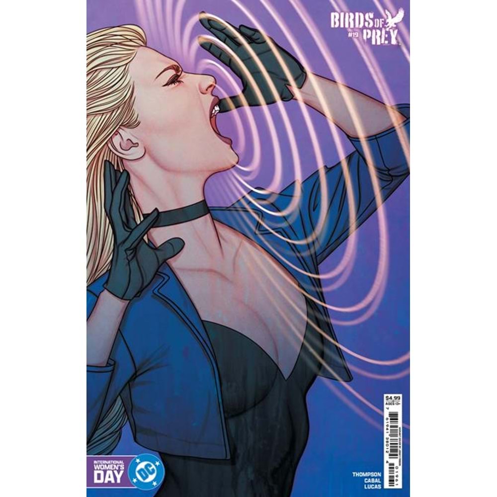 BIRDS OF PREY (2023) # 19 COVER D JENNY FRISON INTERNATIONAL WOMENS DAY BLACK CANARY CARD STOCK VARIANT