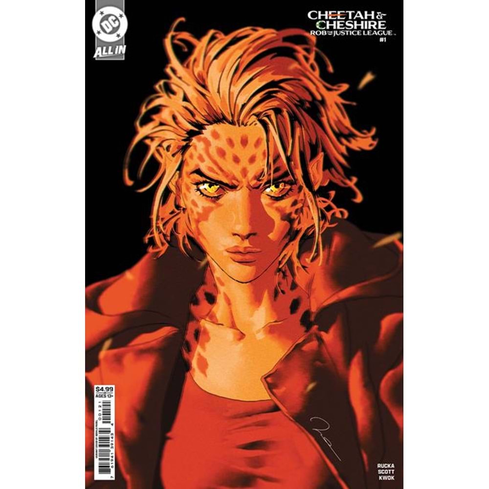 CHEETAH AND CHESHIRE ROB THE JUSTICE LEAGUE #1 (OF 6) COVER B GERALD PAREL CARD STOCK VARIANT