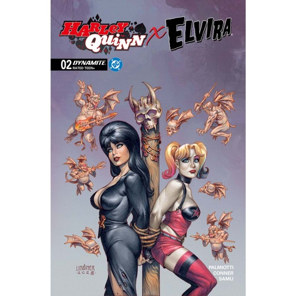 HARLEY QUINN X ELVIRA #2 COVER C JOSEPH MICHAEL LINSNER VARIANT