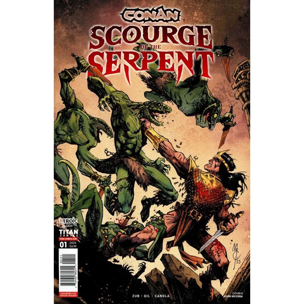 CONAN THE BARBARIAN SCOURGE OF THE SERPENT #1 (OF 4) COVER J ROBERTO DE LA TORRE LCSD EXCLUSIVE INKS WRAPAROUND VARIANT
