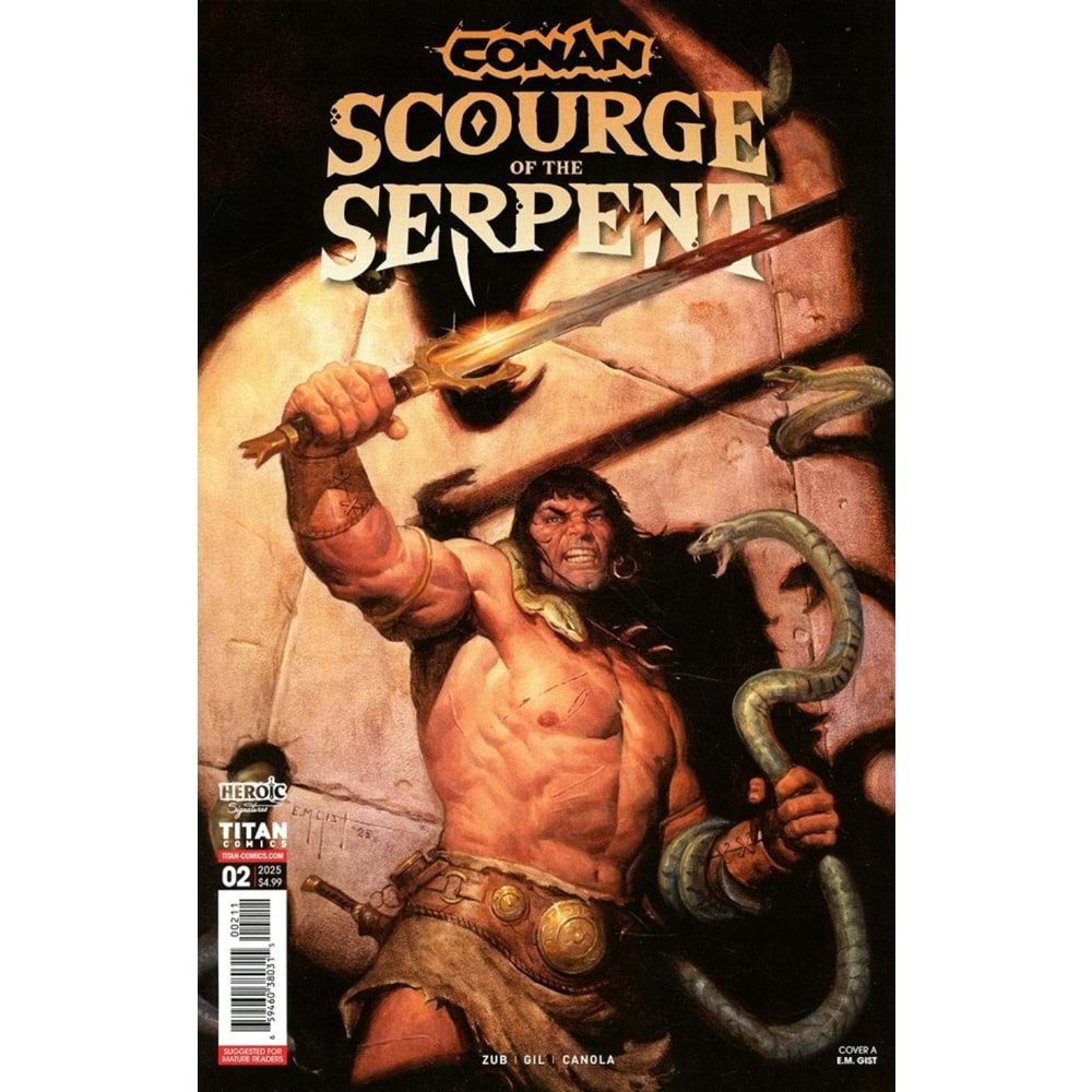 CONAN THE BARBARIAN SCOURGE OF THE SERPENT #2 (OF 4) COVER A EM GIST