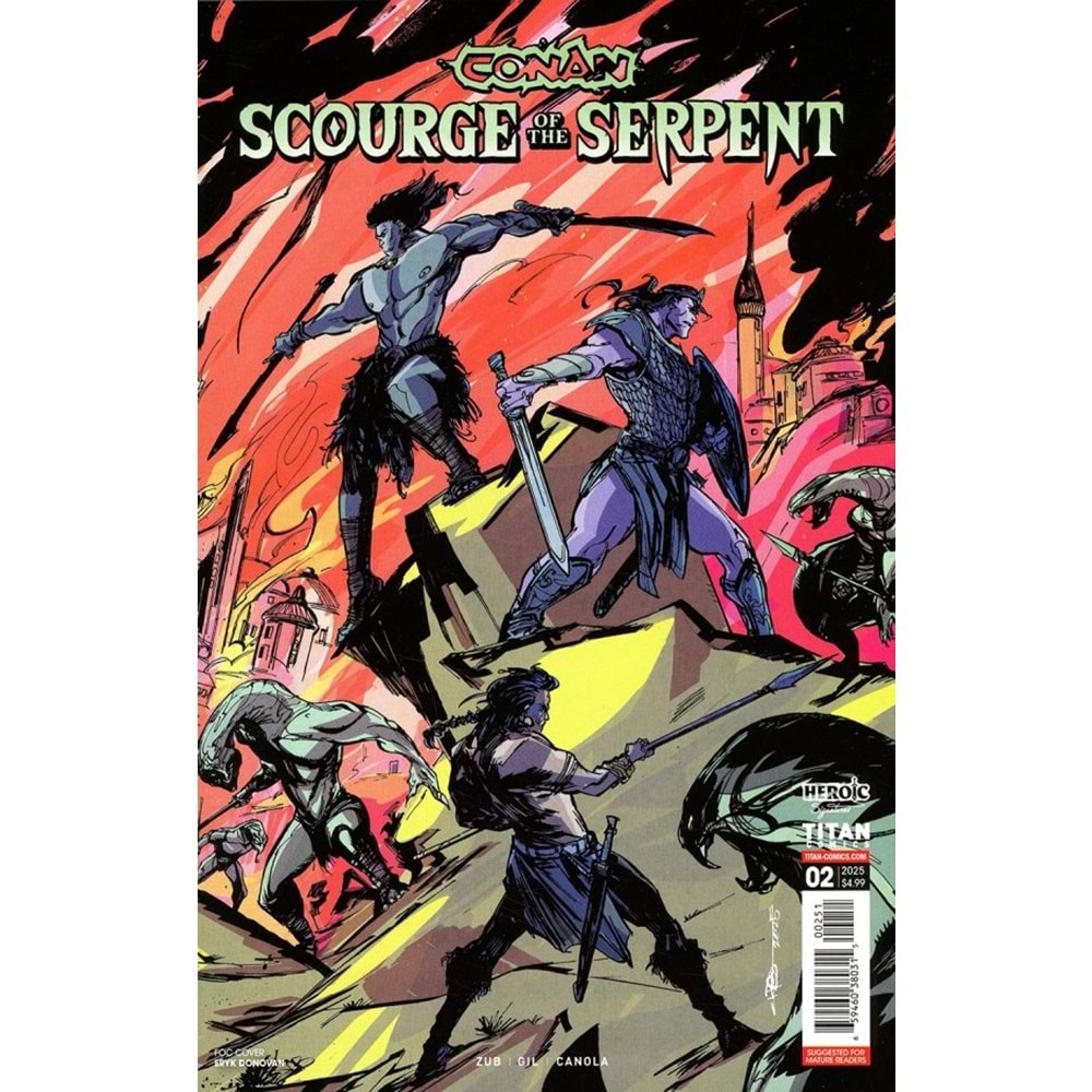 CONAN THE BARBARIAN SCOURGE OF THE SERPENT #2 (OF 4) COVER E ERYK DONONVAN VARIANT