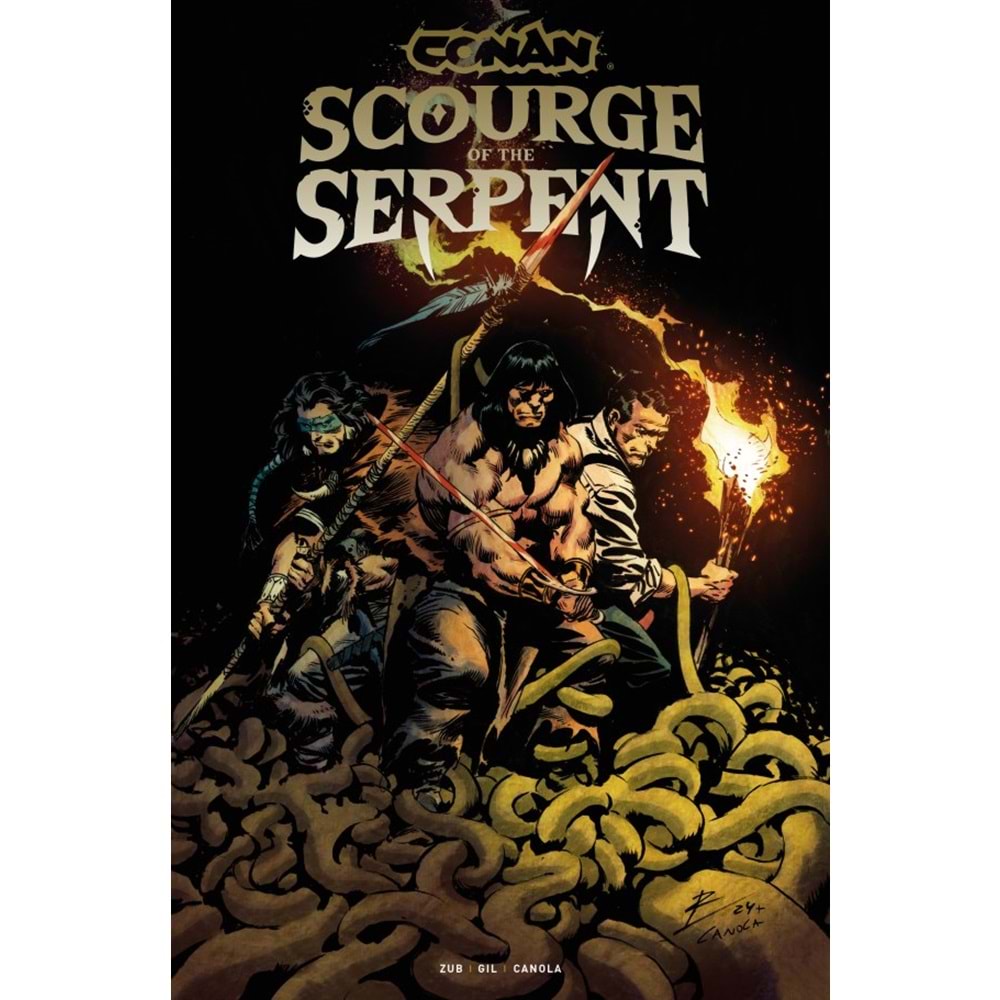 CONAN THE BARBARIAN SCOURGE OF THE SERPENT #4 (OF 4) COVER A ROBERTO DE LA TORRE