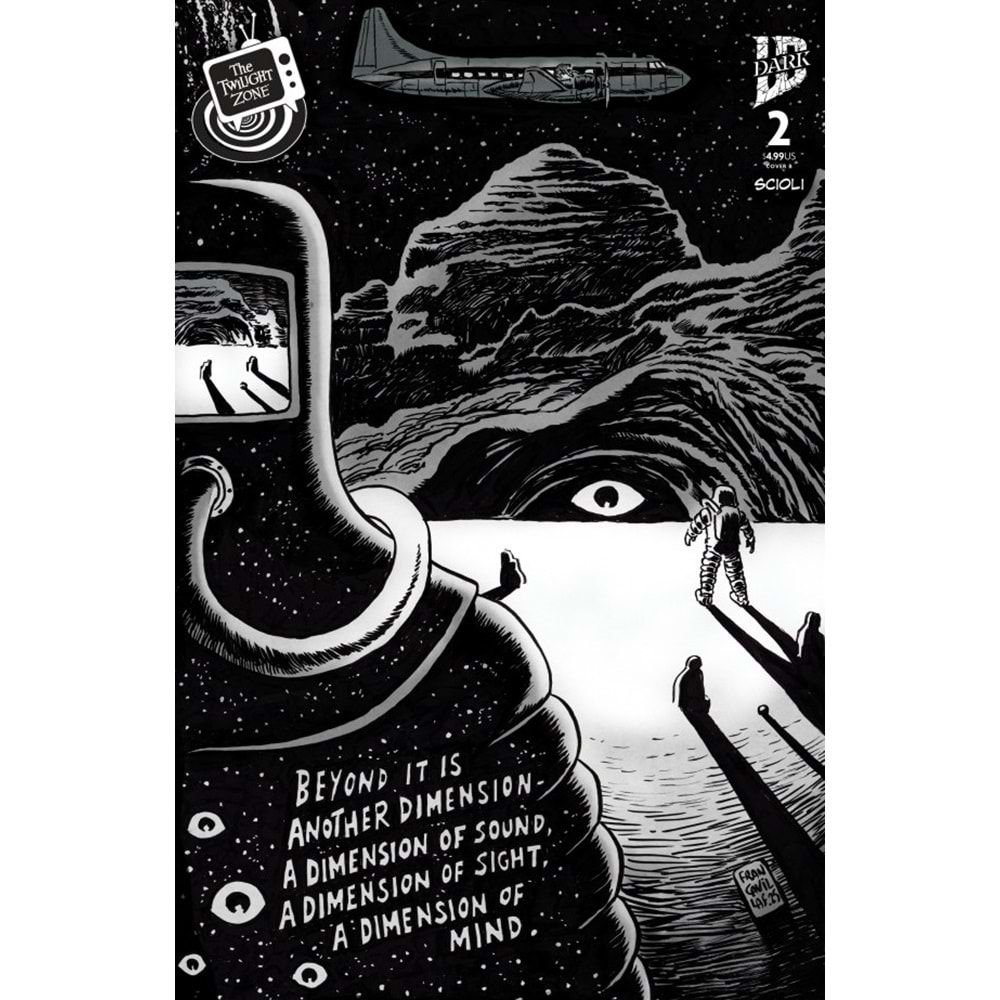 TWILIGHT ZONE (2025) #2 COVER B FRANCESCO FRANCAVILLA BLACK & WHITE CONNECTING VARIANT
