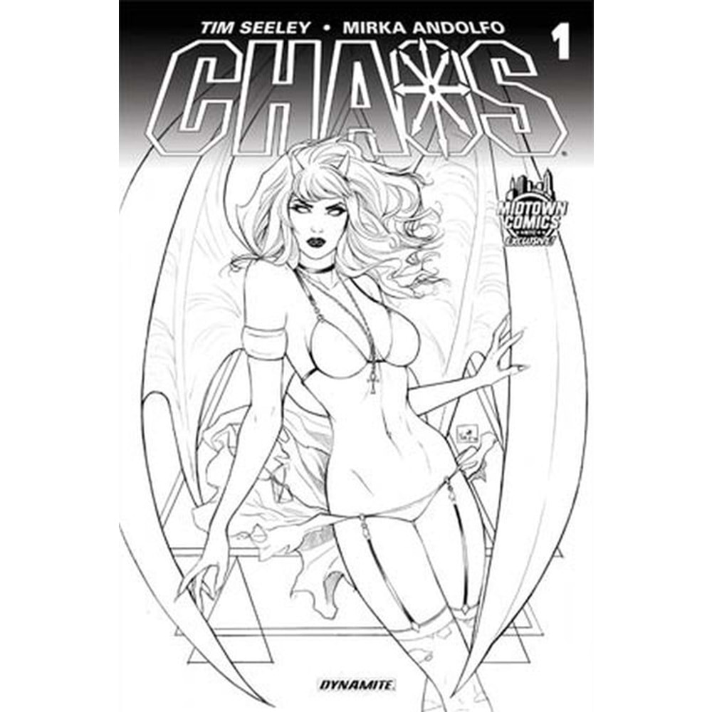 CHAOS #1 MIDTOWN COMICS EXCLUSIVE NEI RUFFINO B&W VARIANT