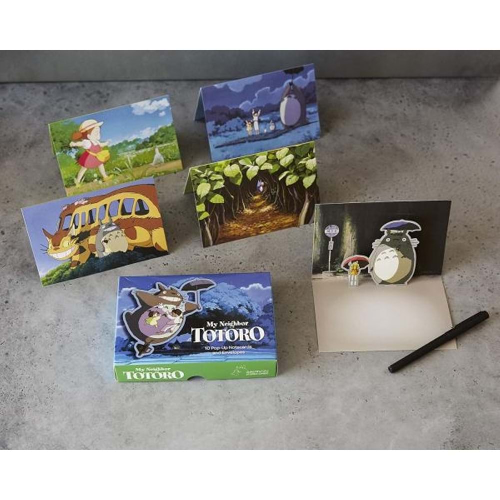 HAYAO MIYAZAKI STUDIO GHIBLI MY NEIGHBOR TOTORO 10 PUP UP NOTECARDS AND ENVELOPES