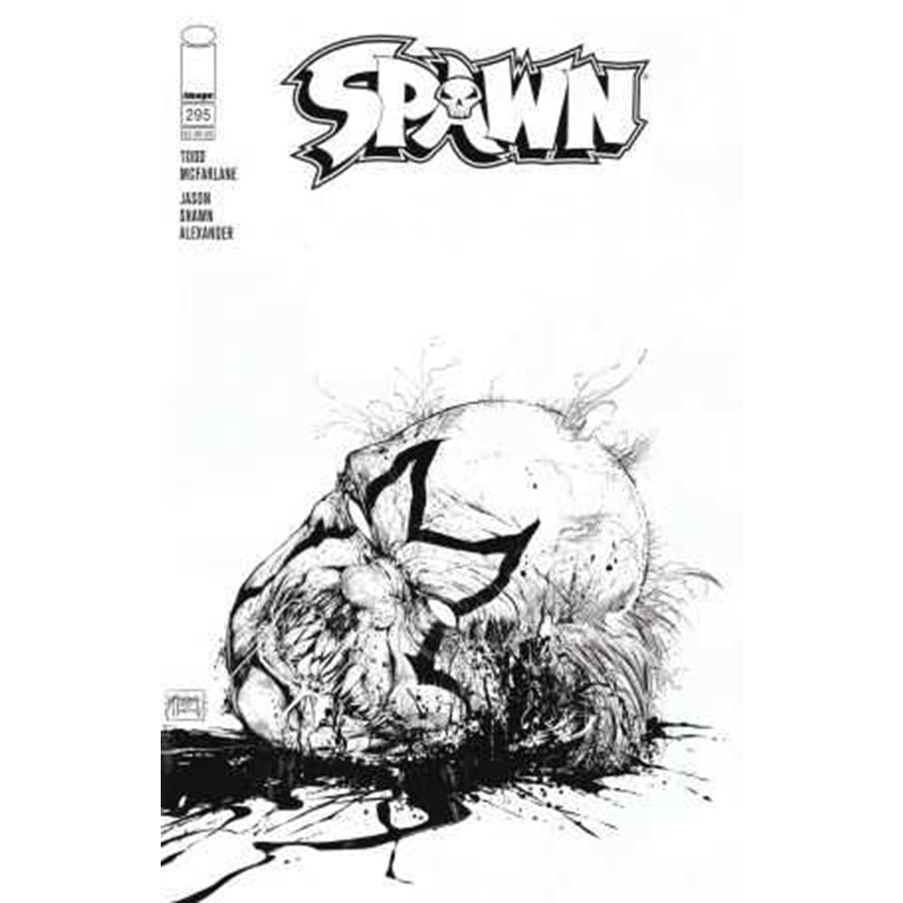 SPAWN # 295 COVER C MCFARLANE & MATTINA BLACK & WHITE