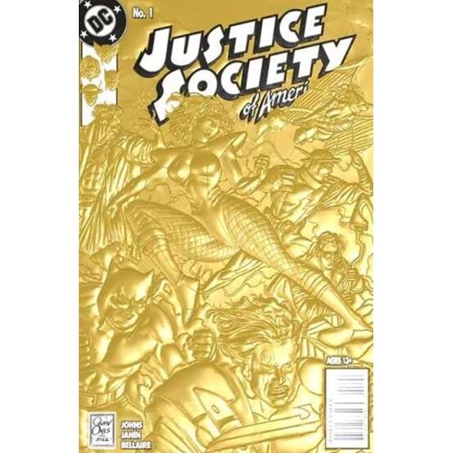 JUSTICE SOCIETY OF AMERICA (2022) # 1 COVER C JOE QUINONES 90S COVER MONTH FOIL MULTI-LEVEL EMBOSSED CARD STOCK VARIANT